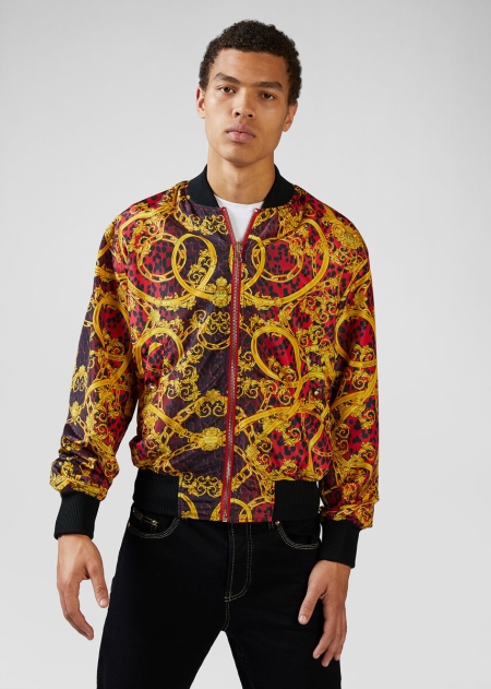 Jacheta Bomber Versace Leo Chain Print Barbati | YPLDUQW-32